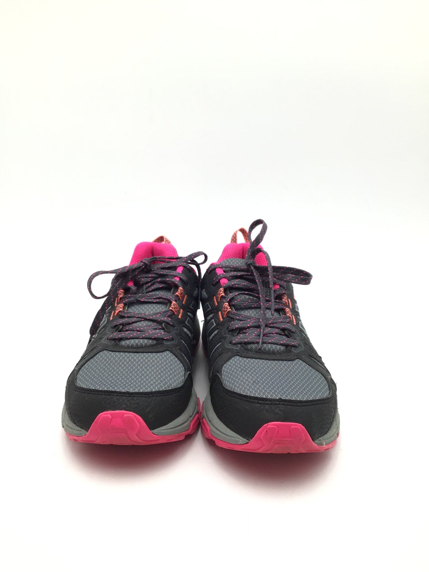 Shoes Athletic By Asics In Grey & Pink, Size: 8