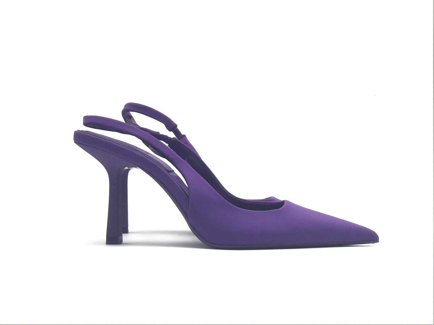 Purple Shoes Heels Stiletto Zara, Size 7