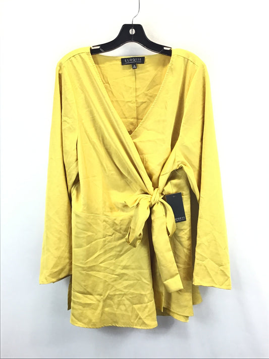 Yellow Tunic Long Sleeve Eloquii, Size 18