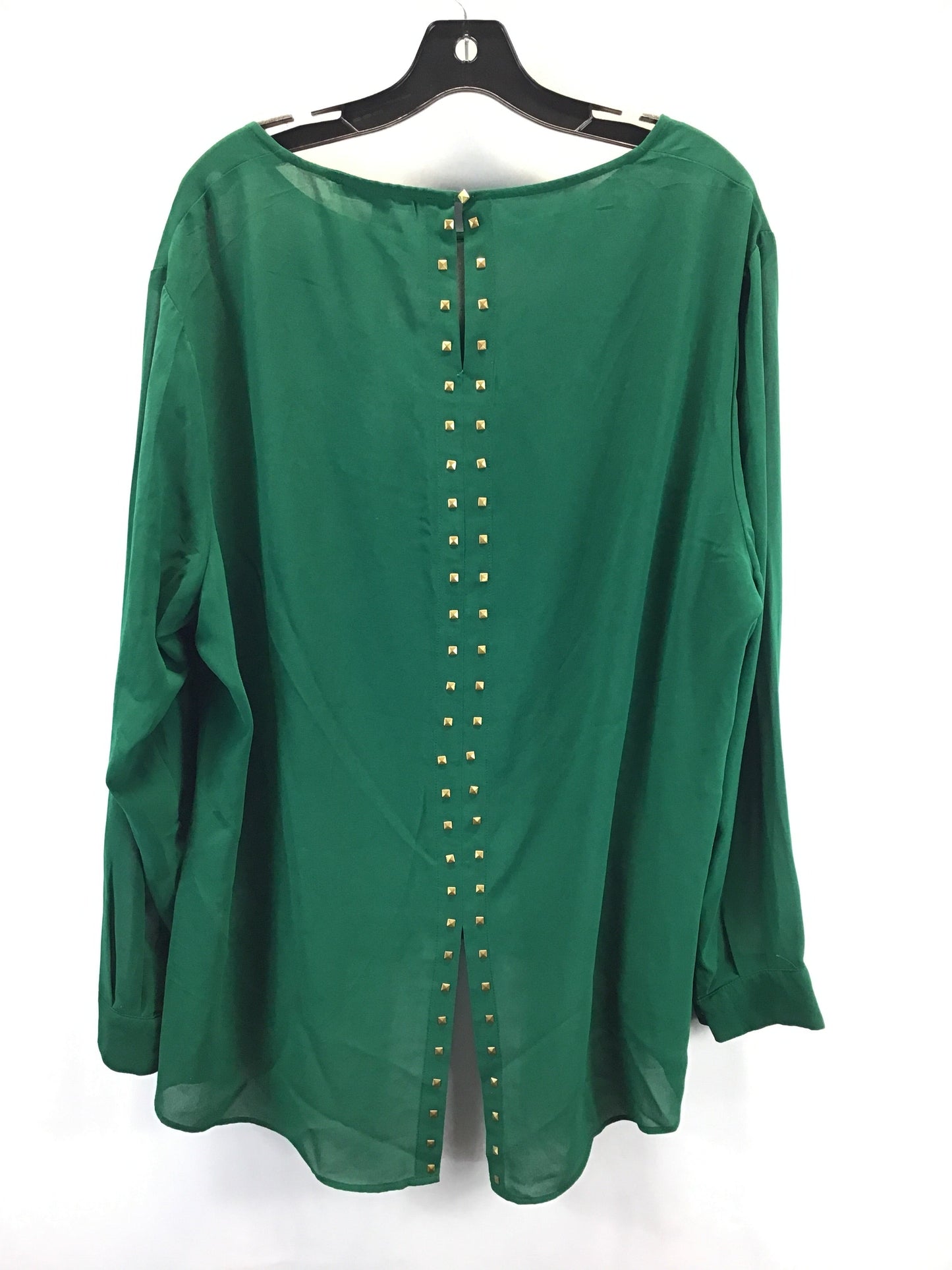 Top Long Sleeve By Rose And Olive In Green, Size: 3x