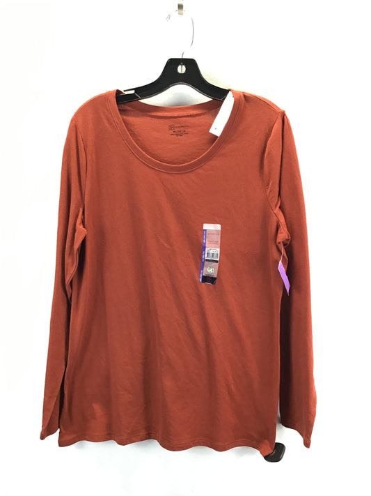 Top Long Sleeve Basic By Clothes Mentor In Orange, Size: Xxl