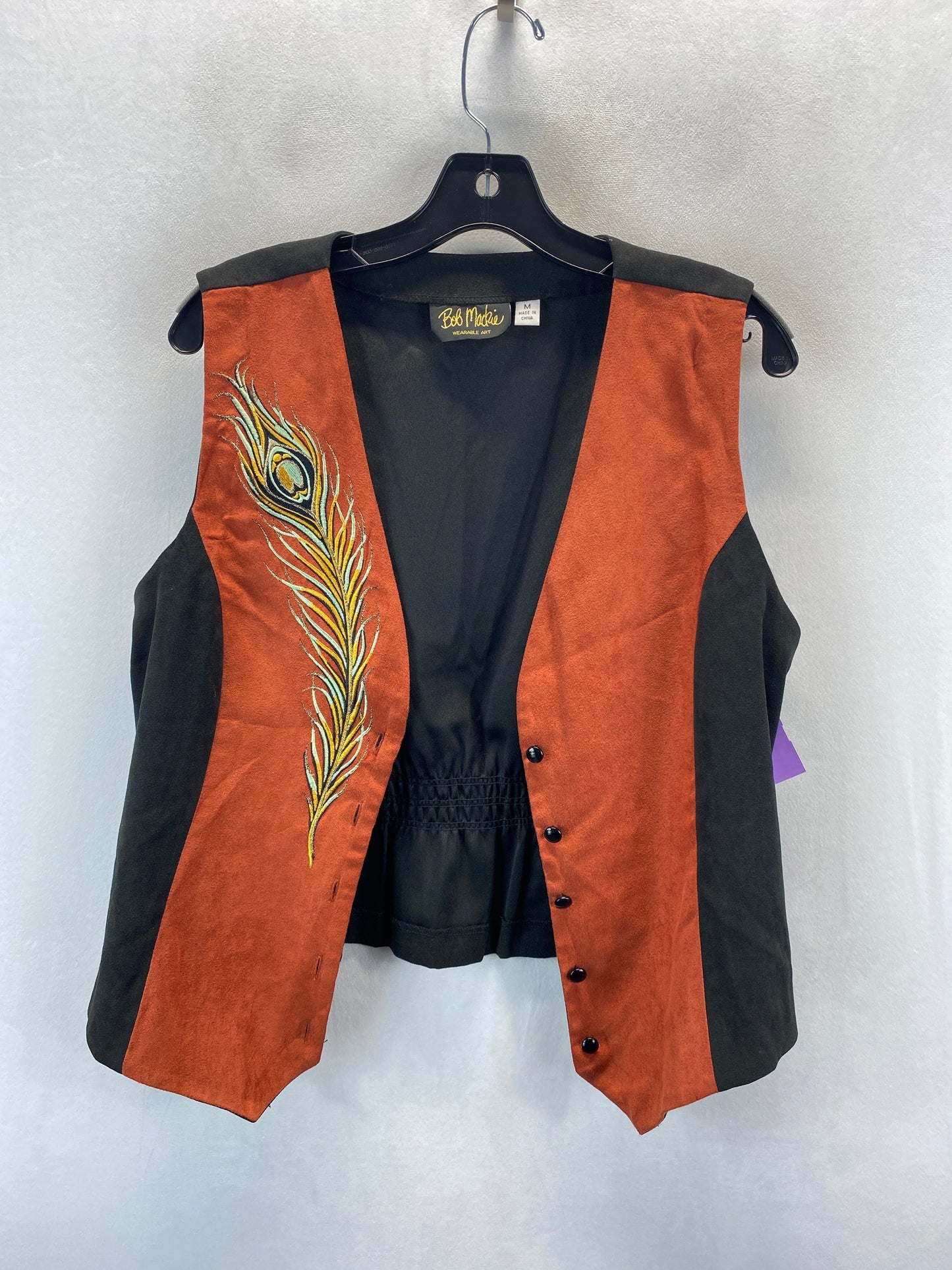 Vest Other By Bob Mackie Qvc In Black & Orange, Size: M