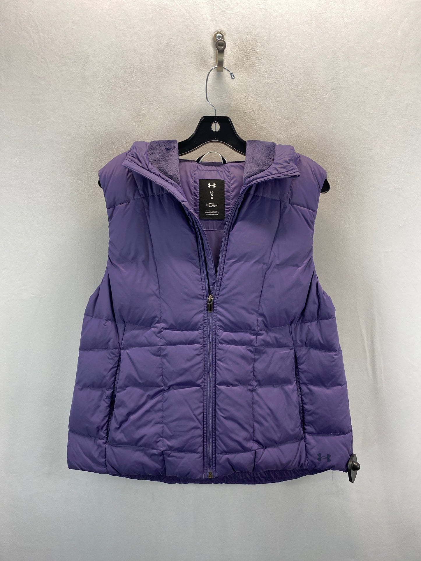 Vest Puffer & Quilted By Under Armour In Purple, Size: L