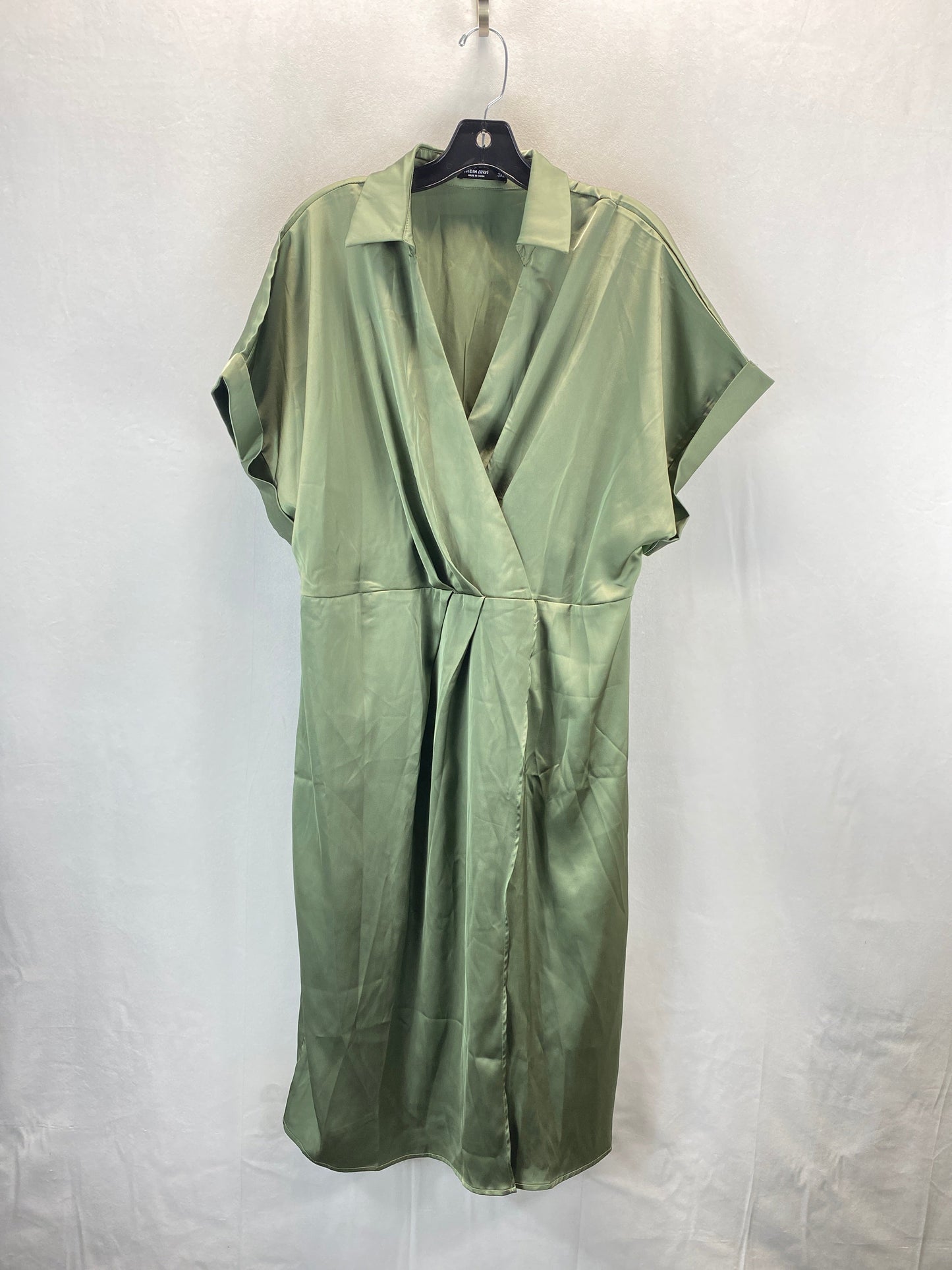 Dress Casual Midi By Shein In Green, Size: 3x