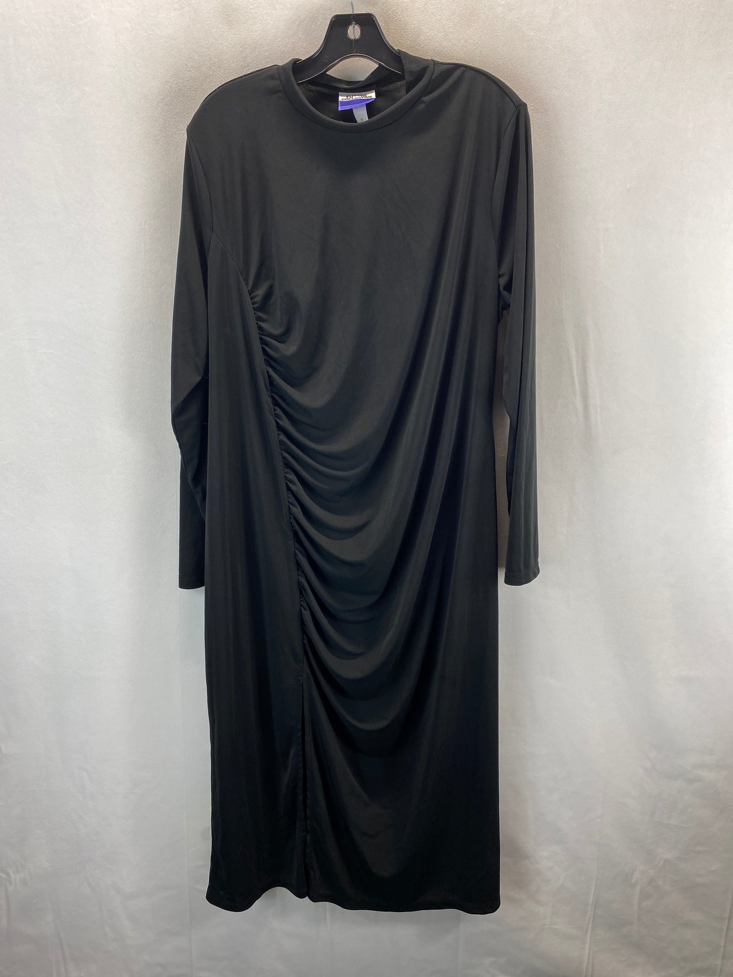 Dress Party Long By Clothes Mentor In Black, Size: 1x