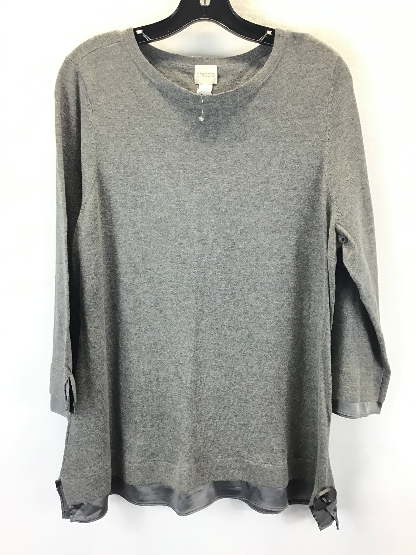 Sweater By Chicos In Grey, Size: Xl