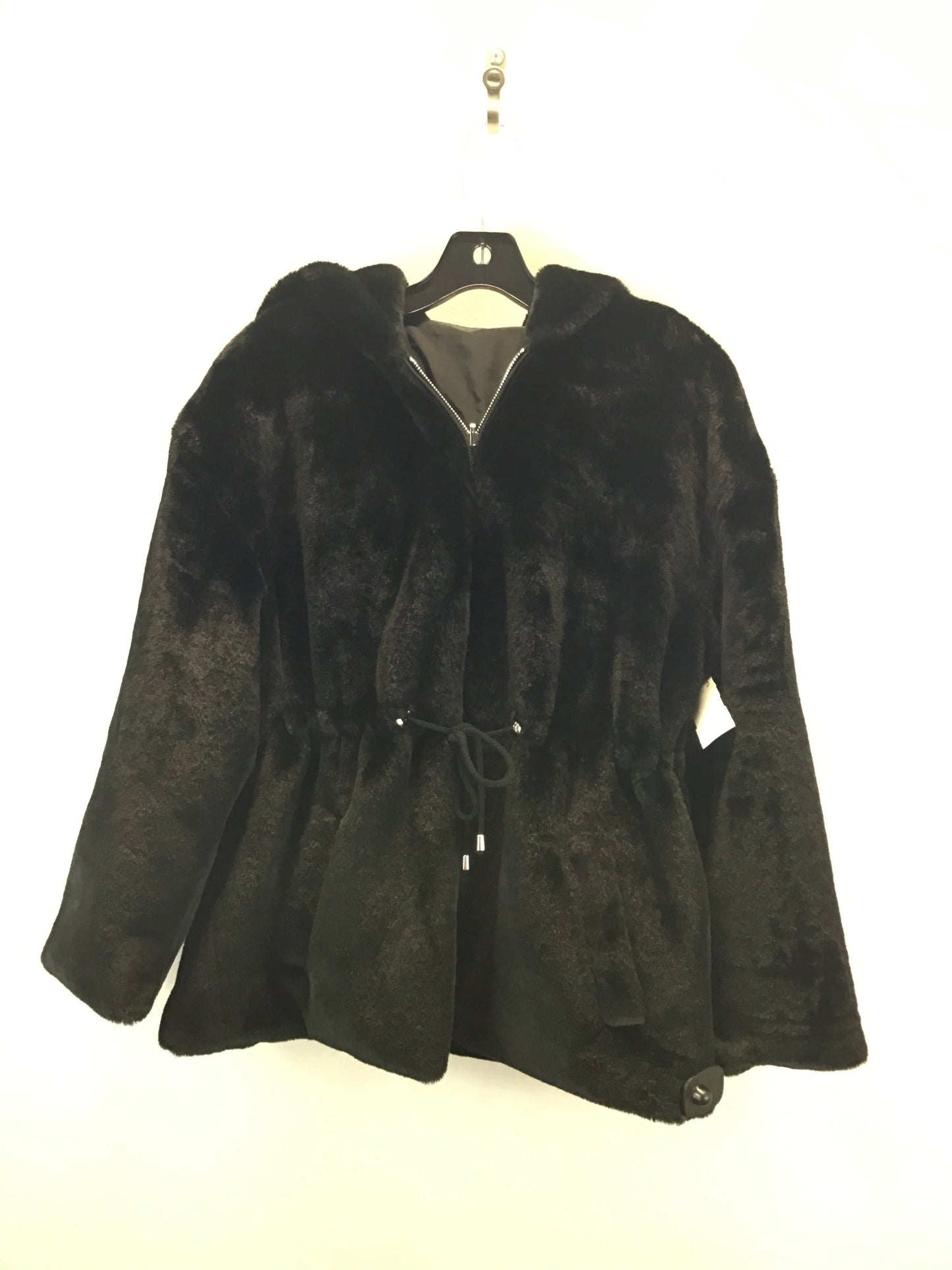 Coat Faux Fur & Sherpa By Guess In Black, Size: S