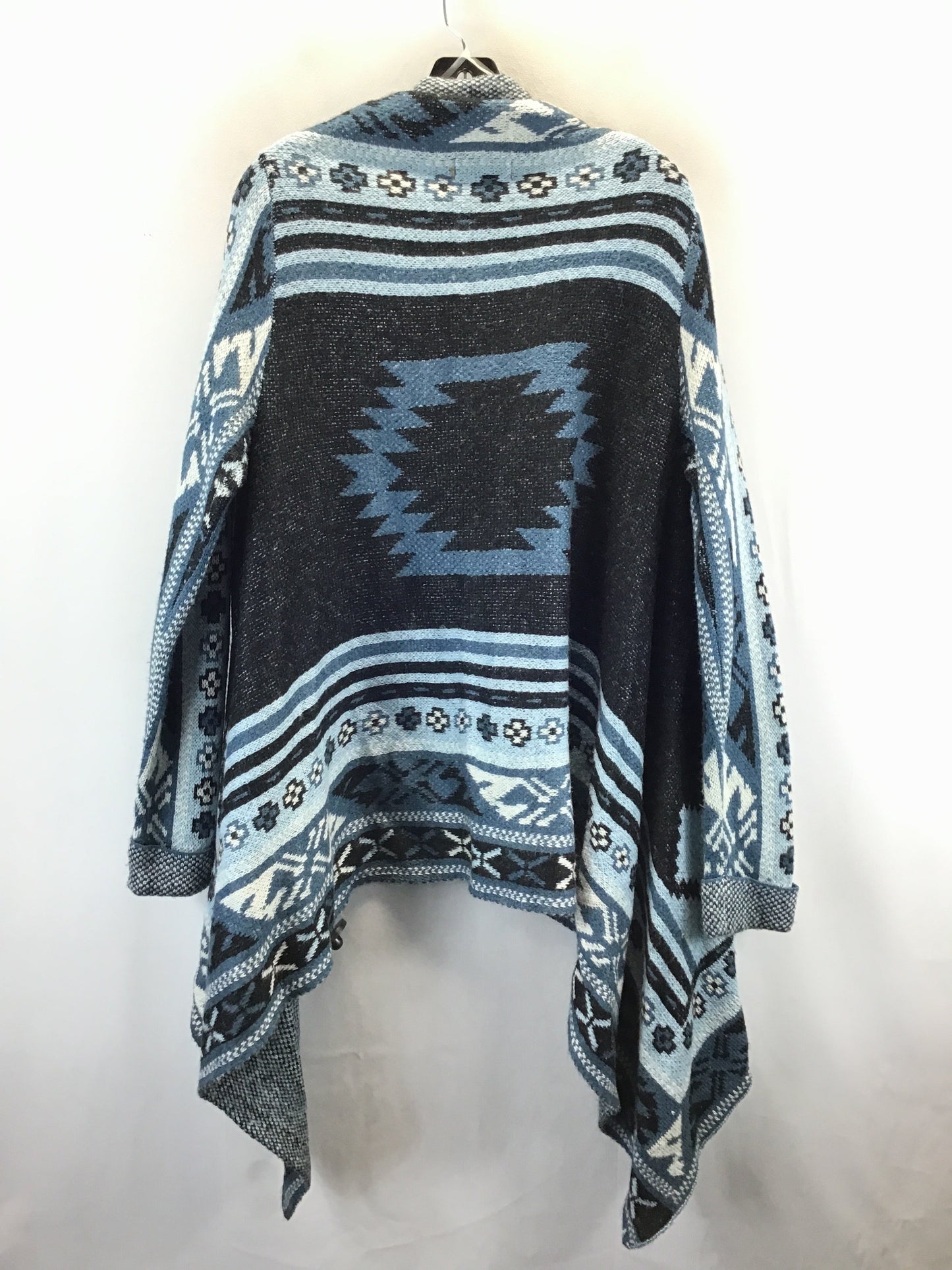 Cardigan By Jeans By Buffalo In Black & Blue, Size: M