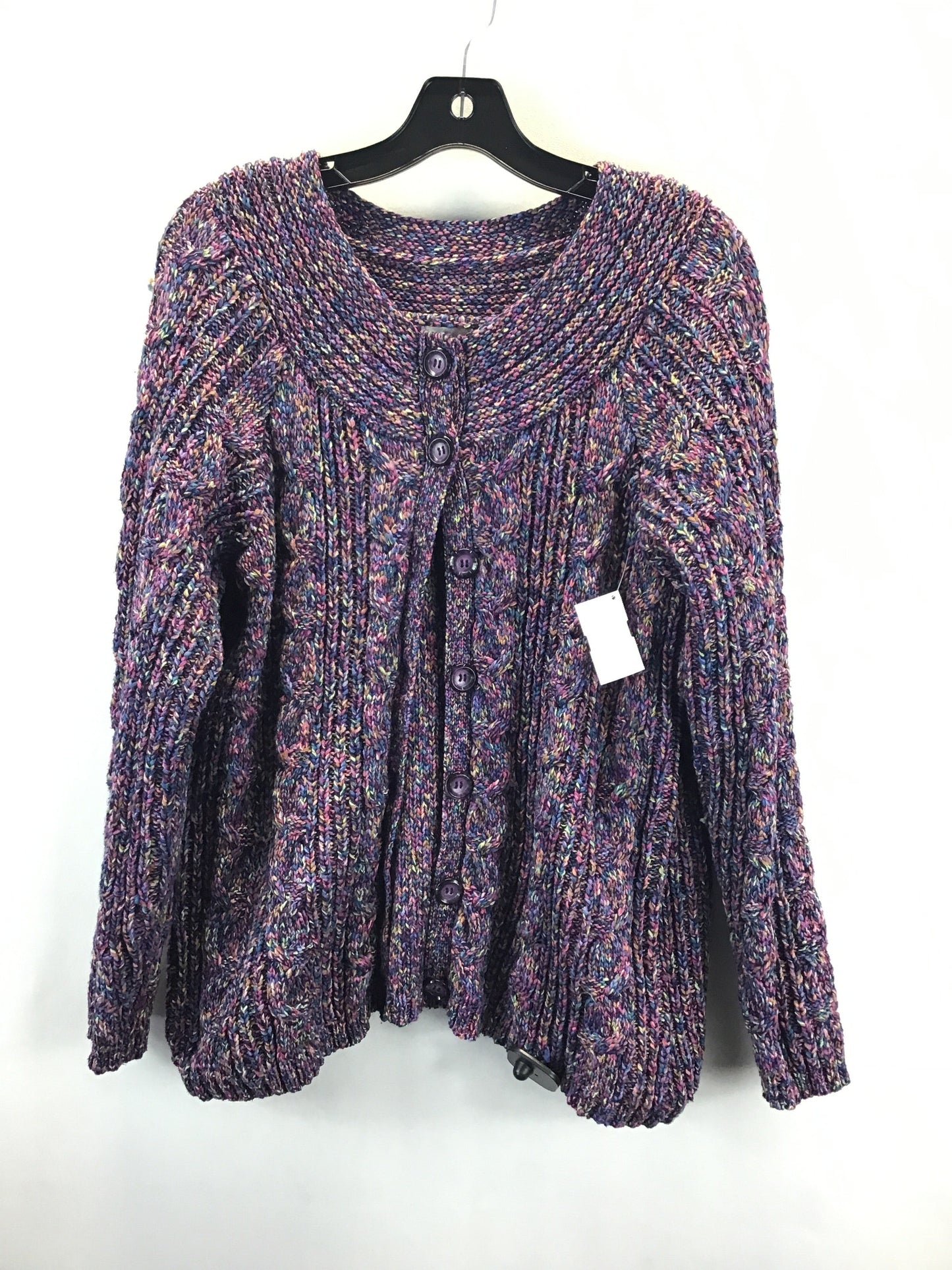 Cardigan By Dressbarn In Purple, Size: 14