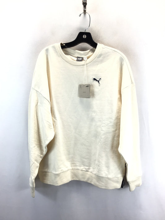 Sweatshirt Crewneck By Puma In Cream, Size: L