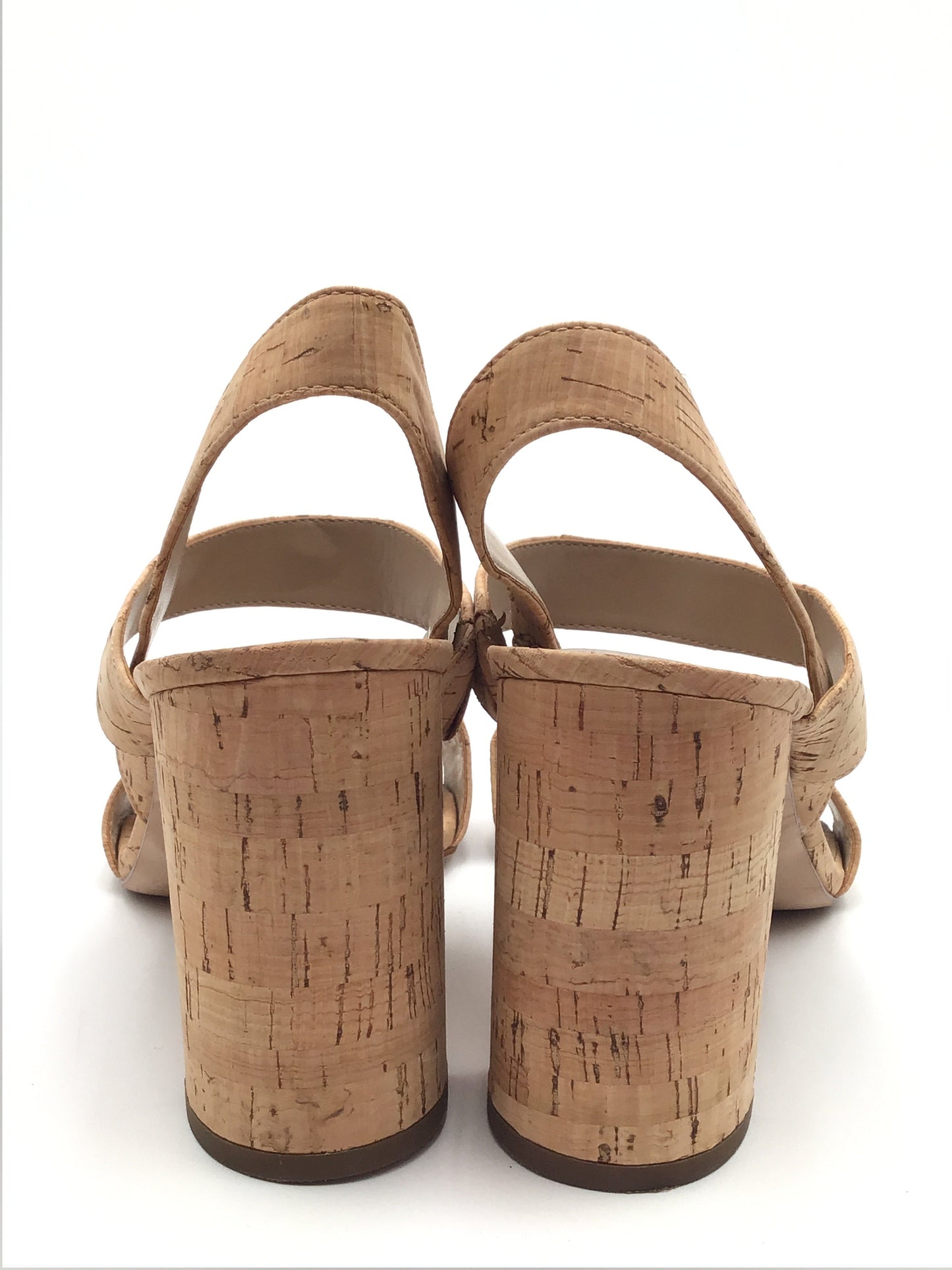 Tan Sandals Heels Block Ann Taylor, Size 10