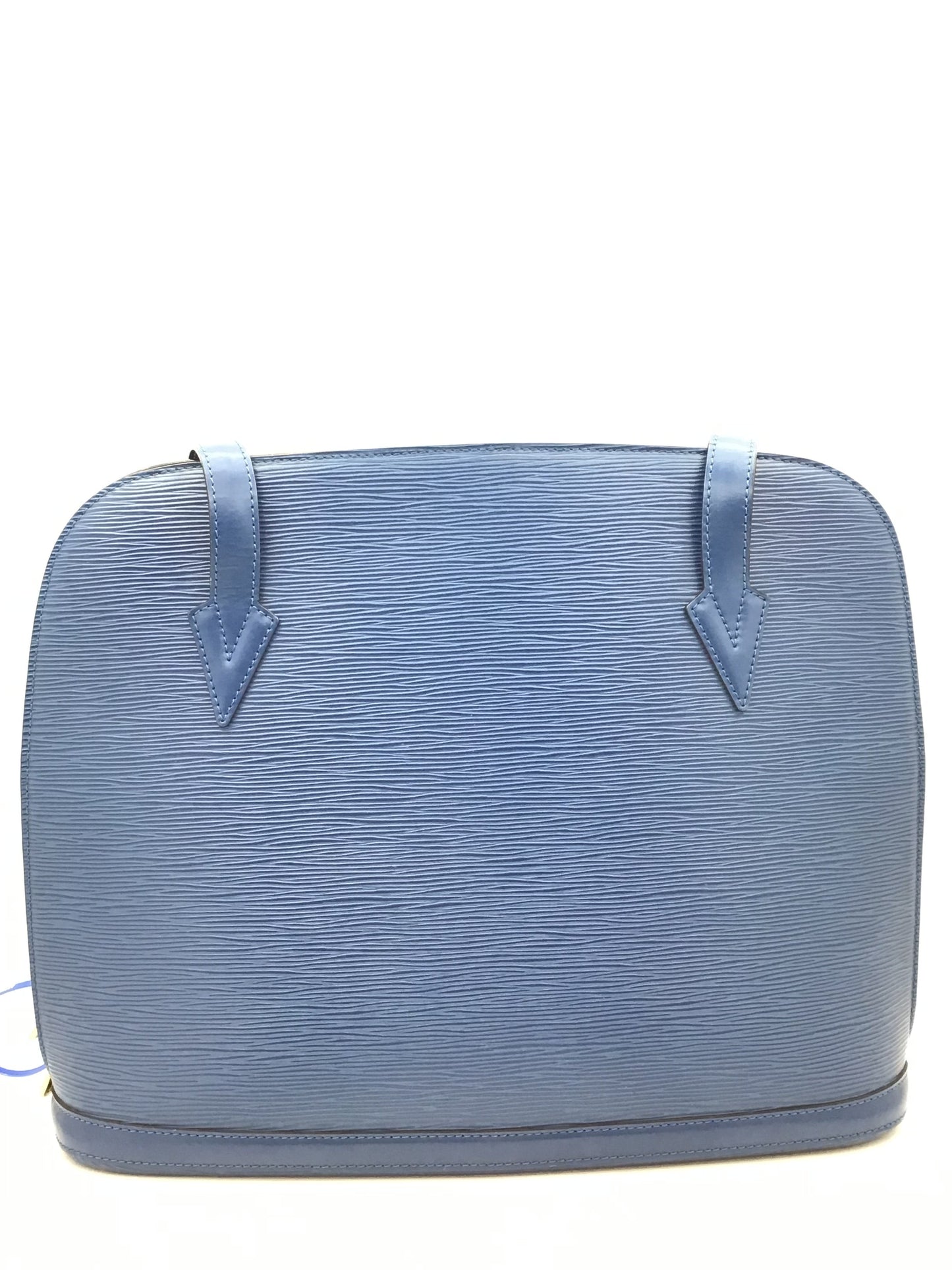 Toledo Blue Epi Leather Lussac Tote Bag By Louis Vuitton  Size: Large