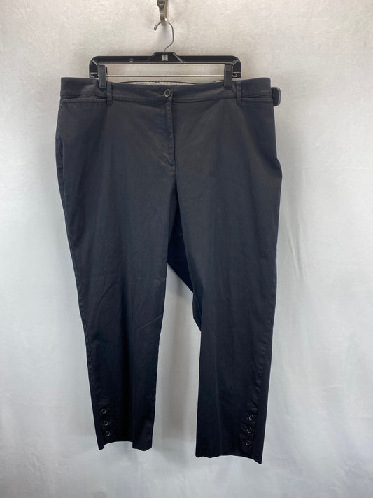 Black Pants Cropped Talbots, Size 18w