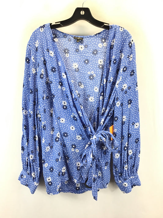 Top Long Sleeve By Talbots In Blue, Size: 2x