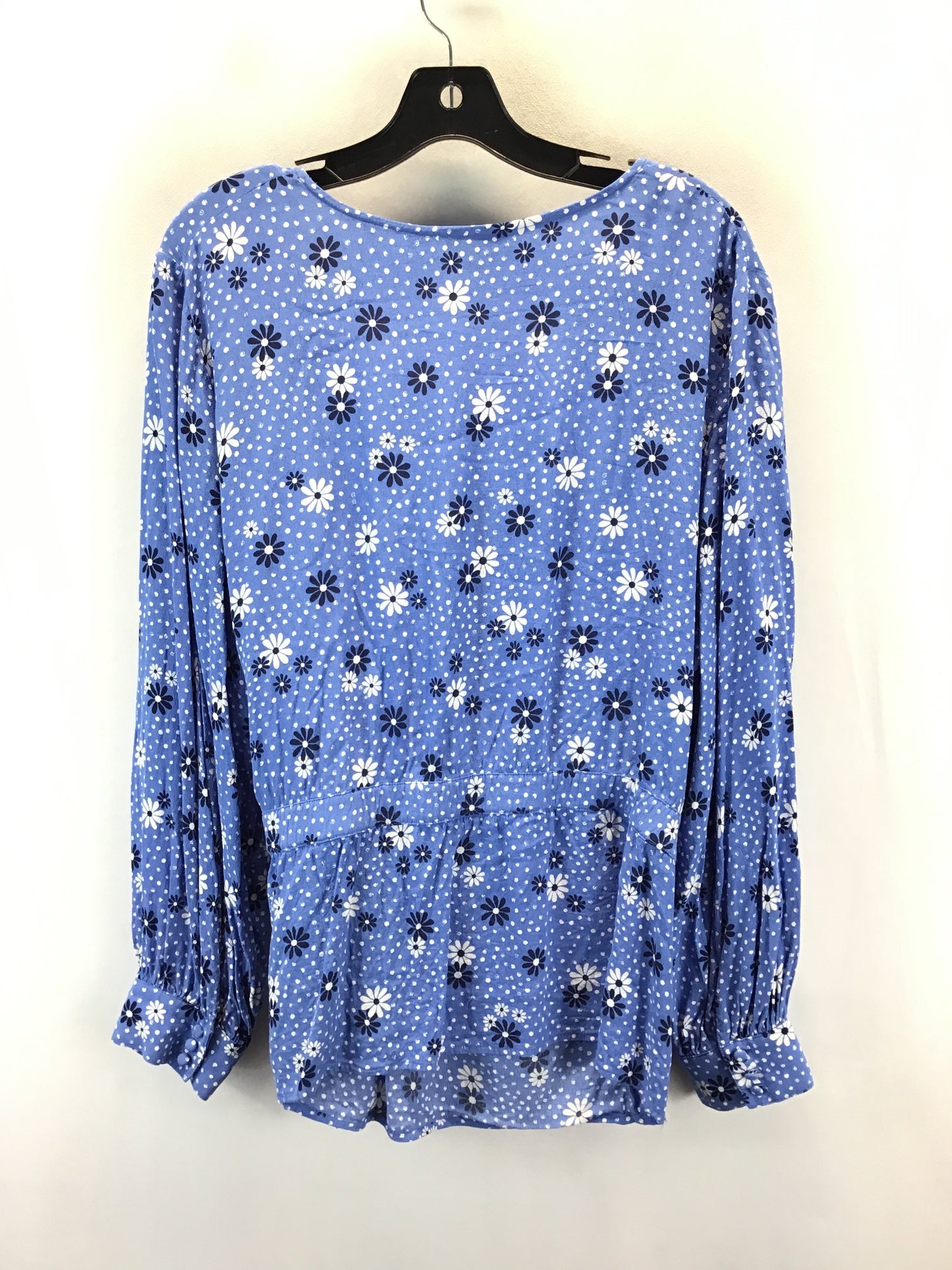 Top Long Sleeve By Talbots In Blue, Size: 2x