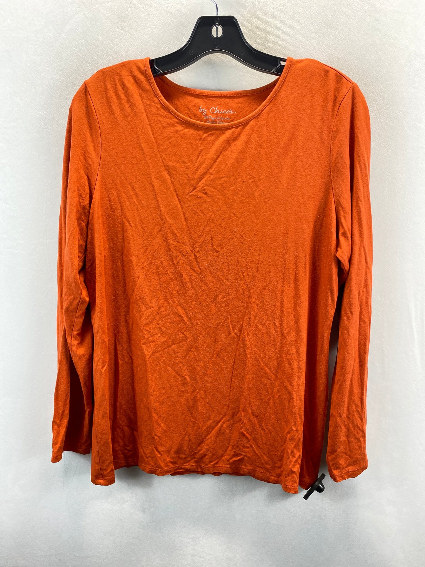 Top Long Sleeve Basic By Chicos In Orange, Size: 1