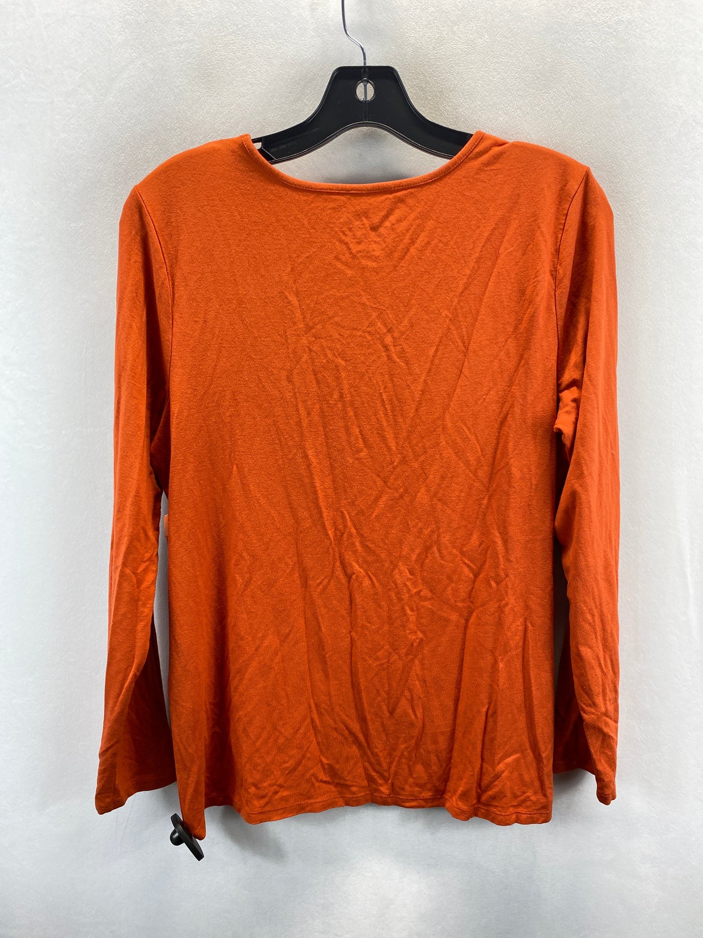 Top Long Sleeve Basic By Chicos In Orange, Size: 1