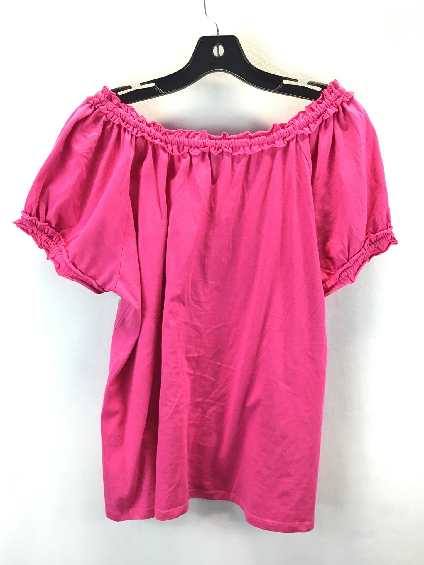 Top Short Sleeve By Grace Elements In Pink, Size: 1x