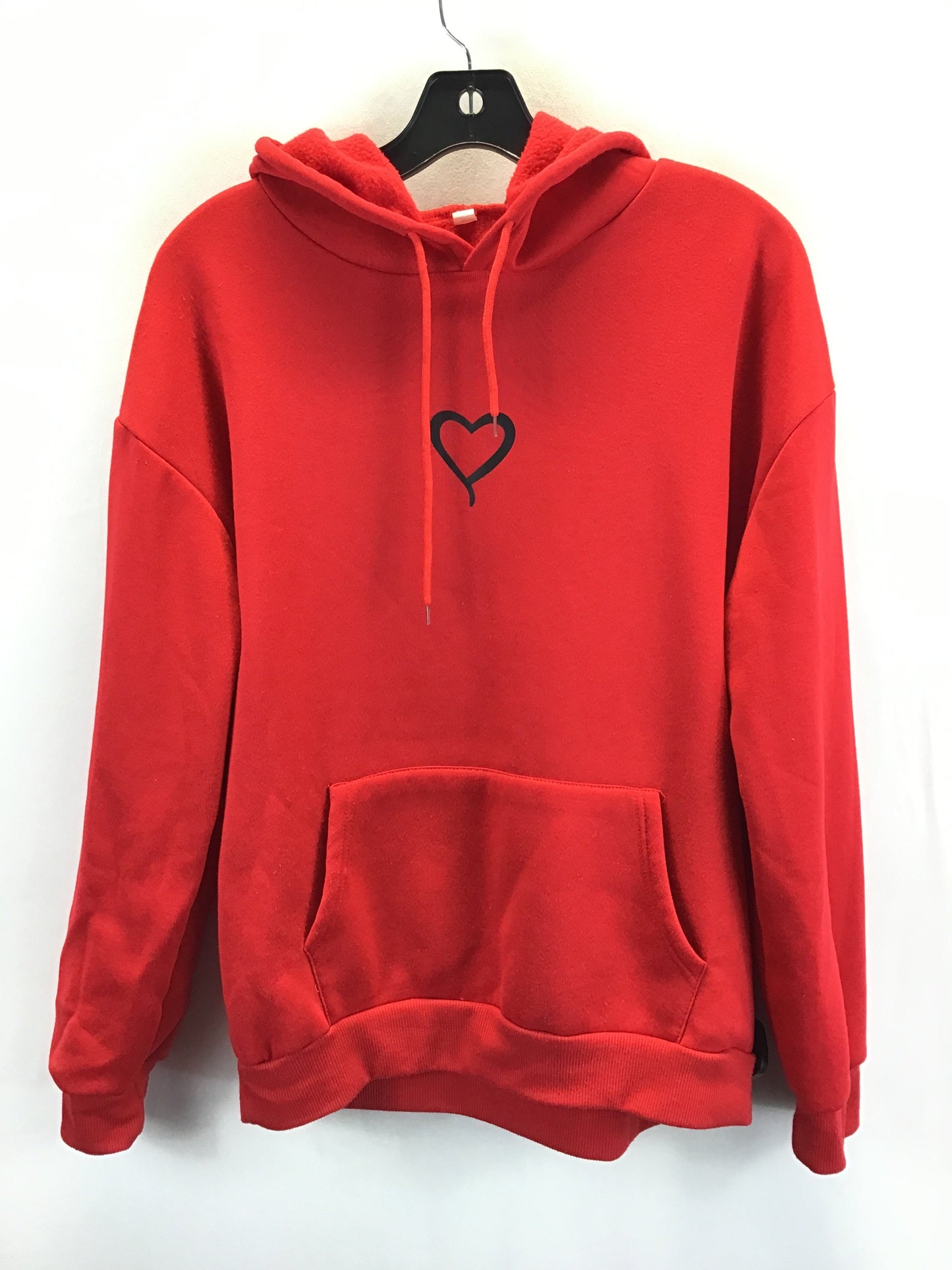 Sweatshirt Hoodie By Shein In Red, Size: L