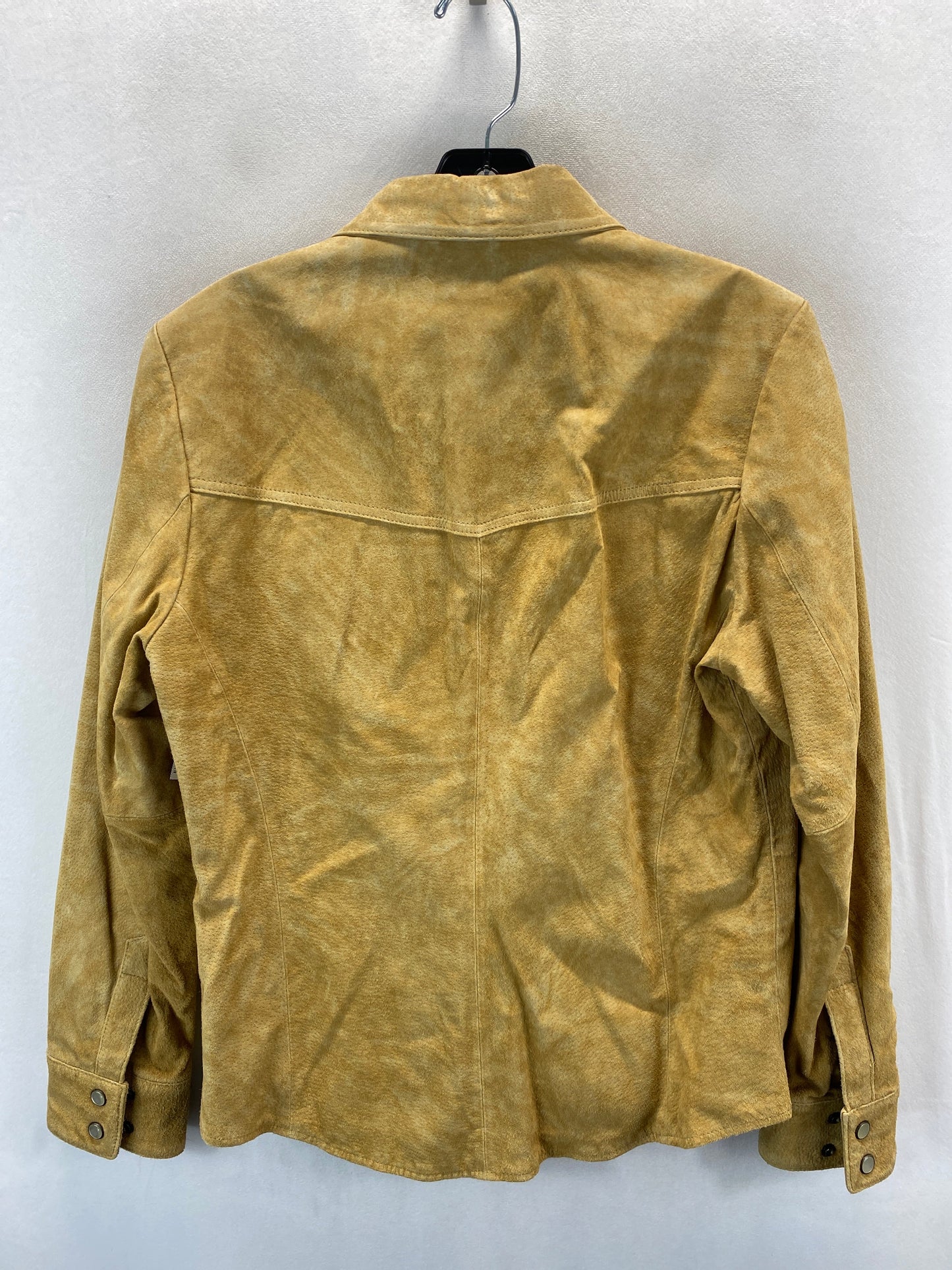 Jacket Leather By Wilsons Leather In Tan, Size: M