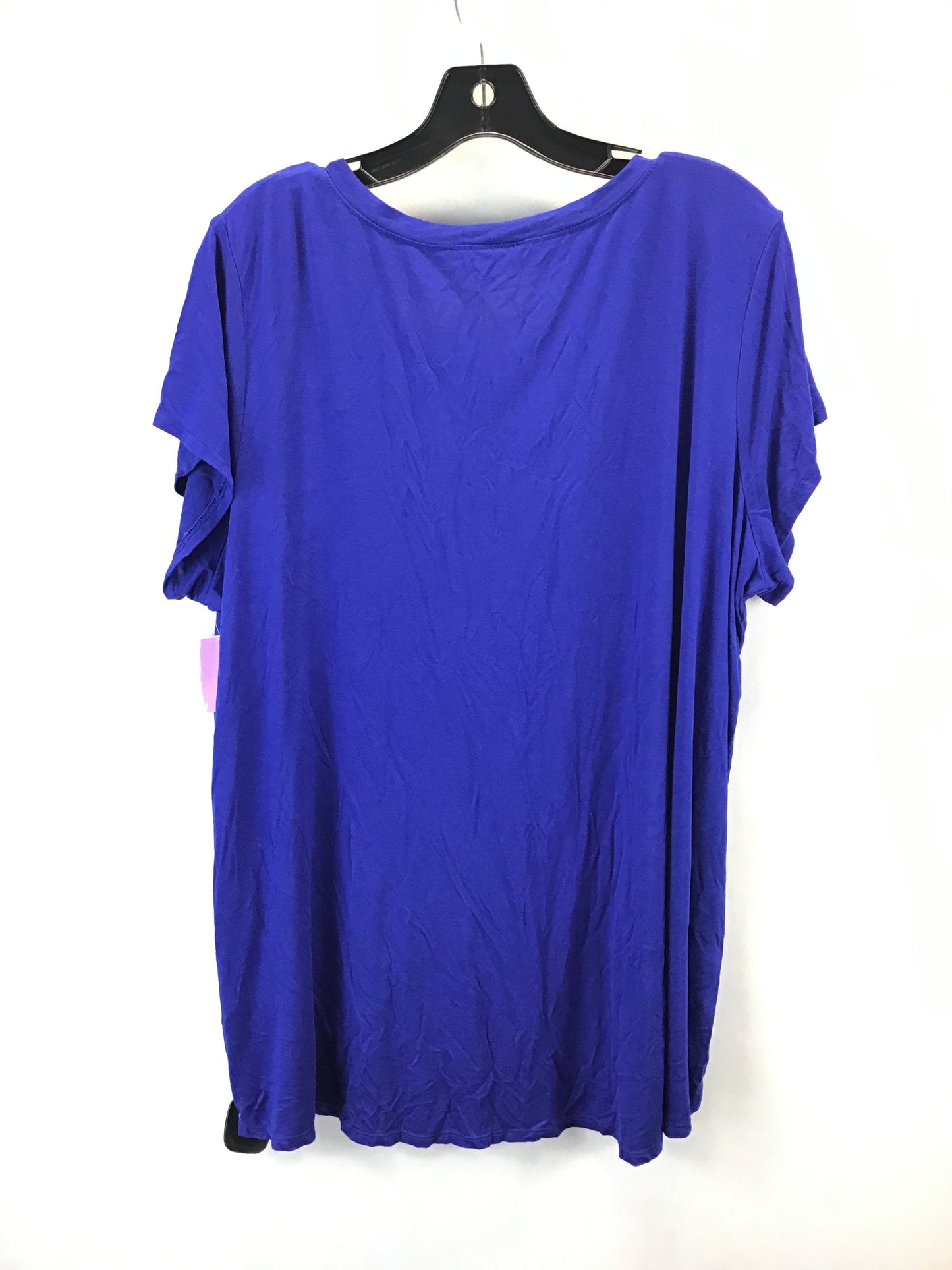 Top Short Sleeve By Cable And Gauge In Blue, Size: 2x