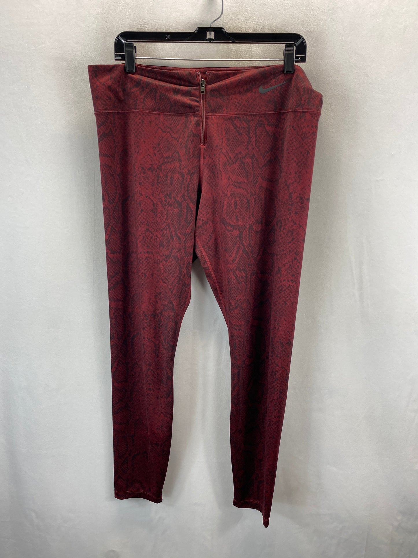 Athletic Leggings By Nike In Red, Size: Xl