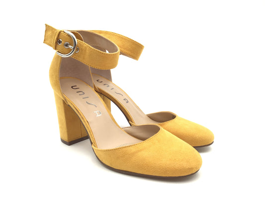 Shoes Heels Block By Unisa In Yellow, Size: 7.5