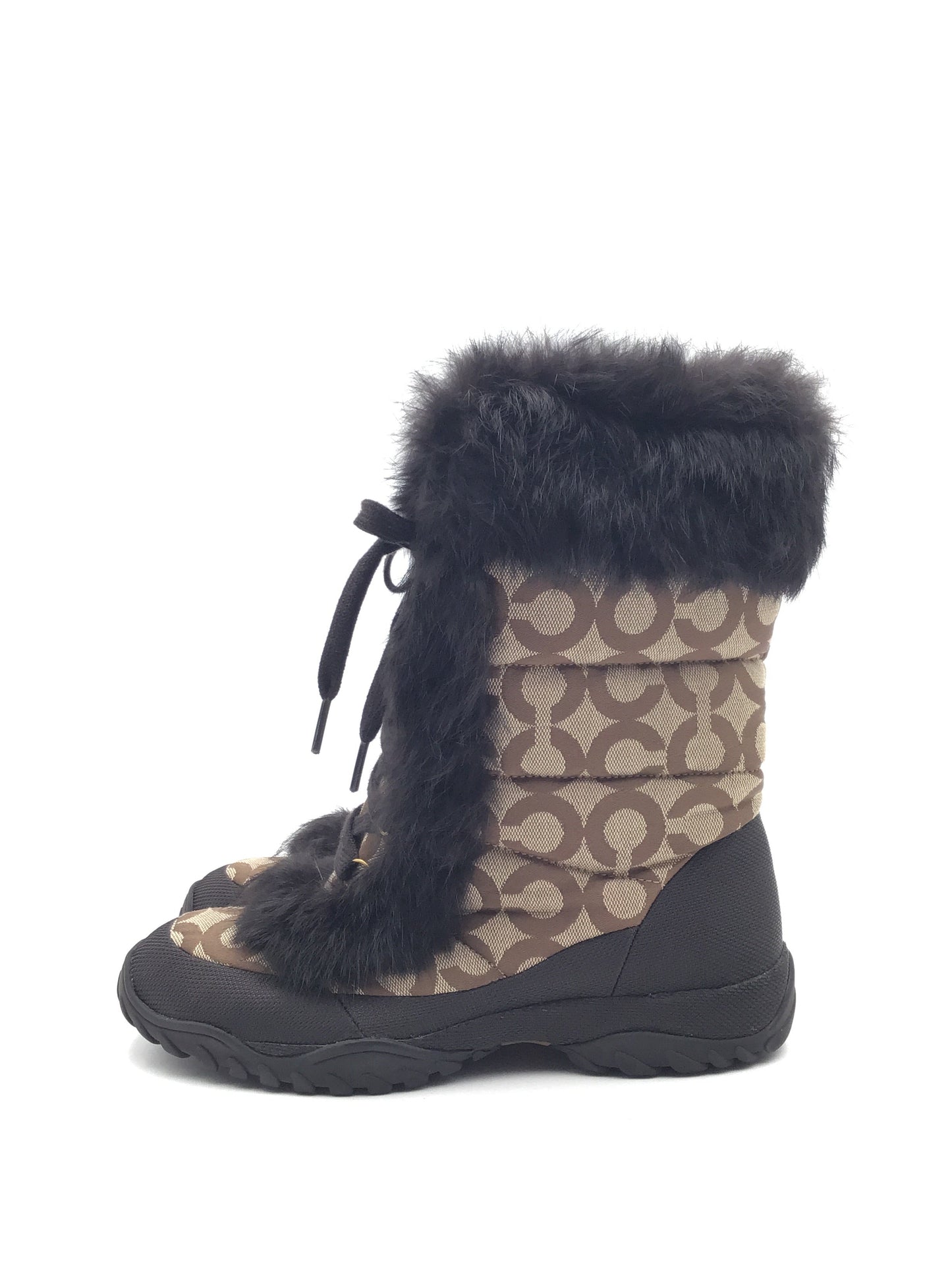 Boots Snow By Coach In Brown, Size: 7