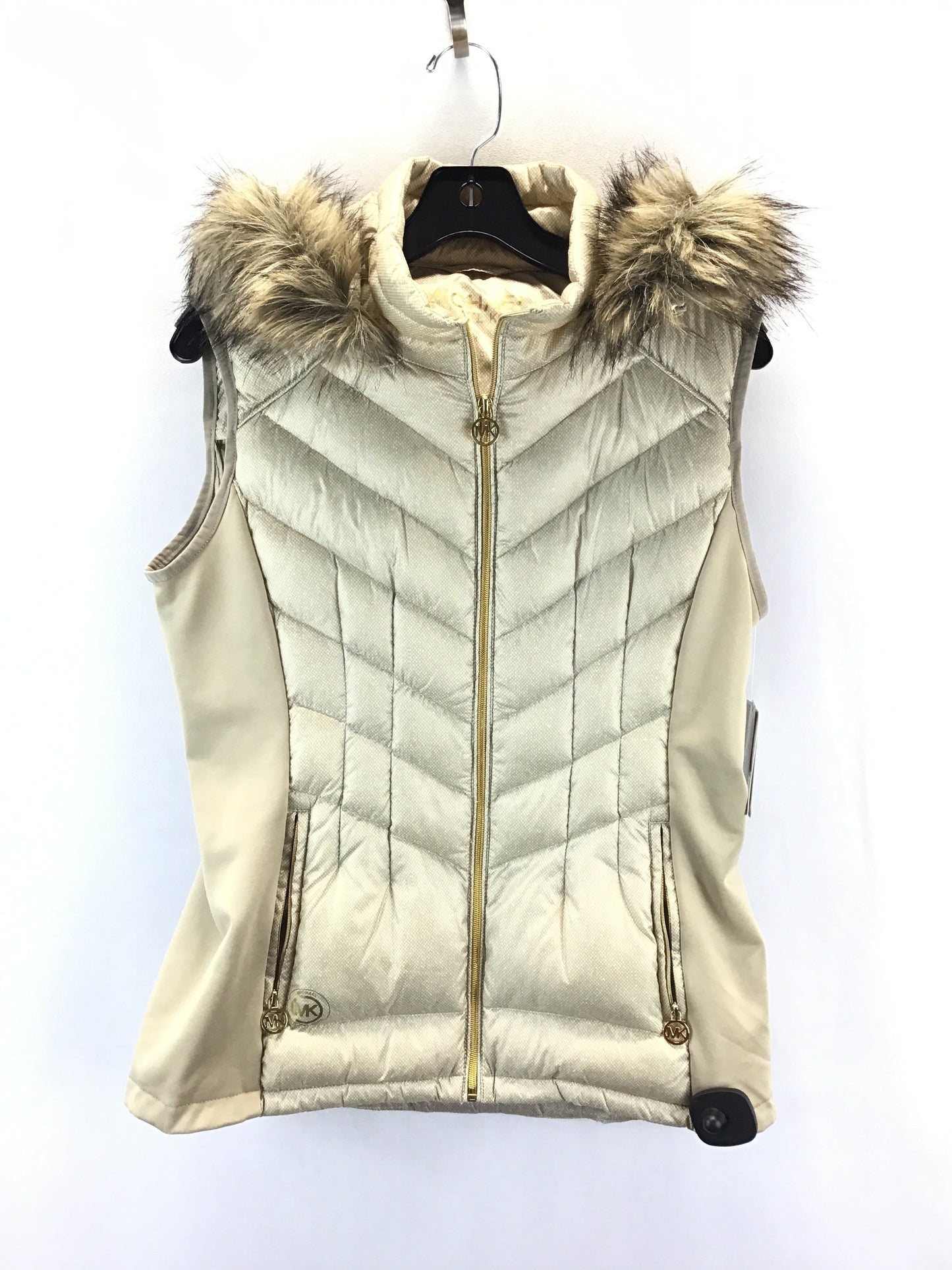 Vest Puffer & Quilted By Michael Kors In Cream, Size: M