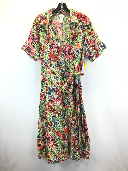 Floral Print Dress Casual Midi Jg Hook, Size 18
