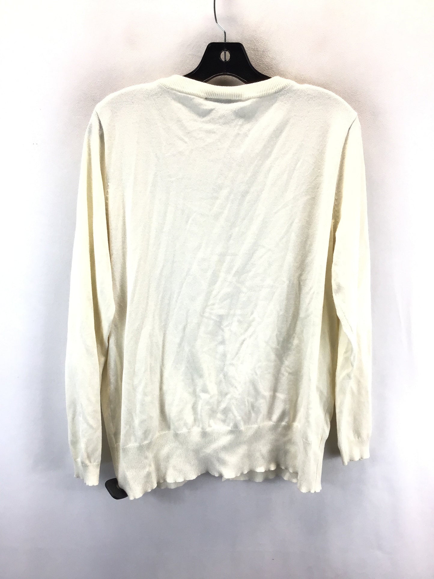 Cardigan By Lane Bryant In Cream, Size: 14