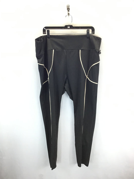 Athletic Leggings By Clothes Mentor In Black & White, Size: 22w