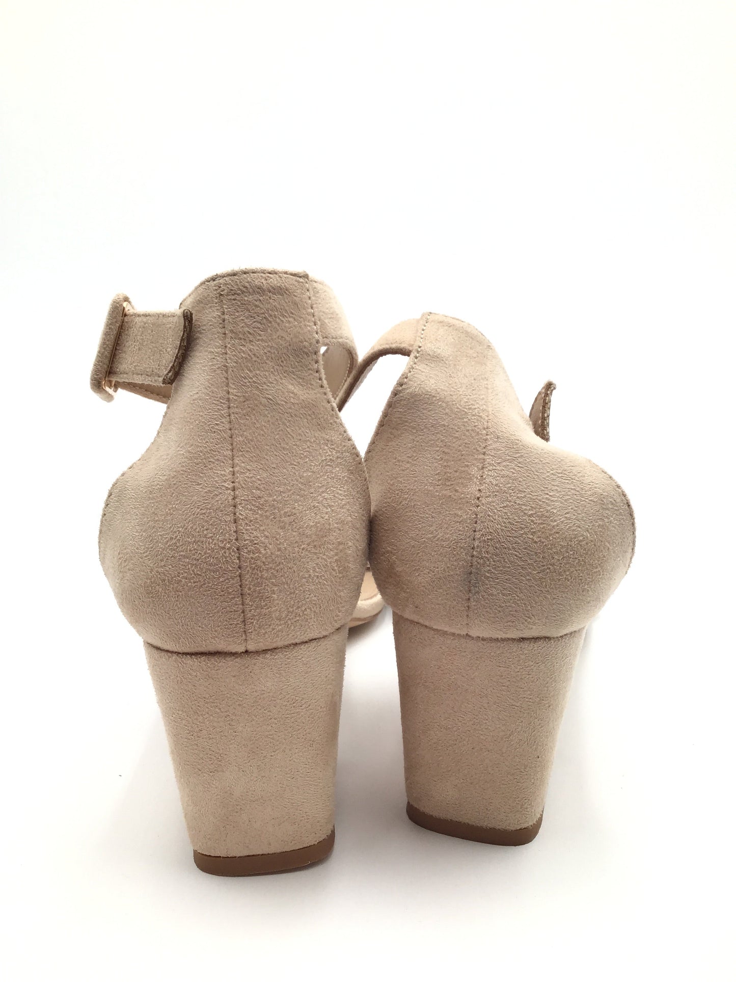 Tan Shoes Heels Block French Connection, Size 10