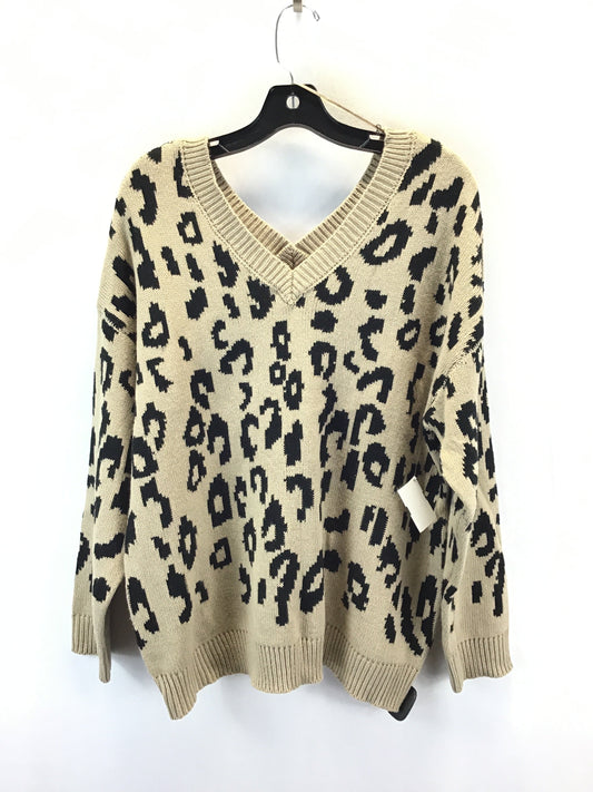 Sweater By Clothes Mentor In Brown, Size: 1x