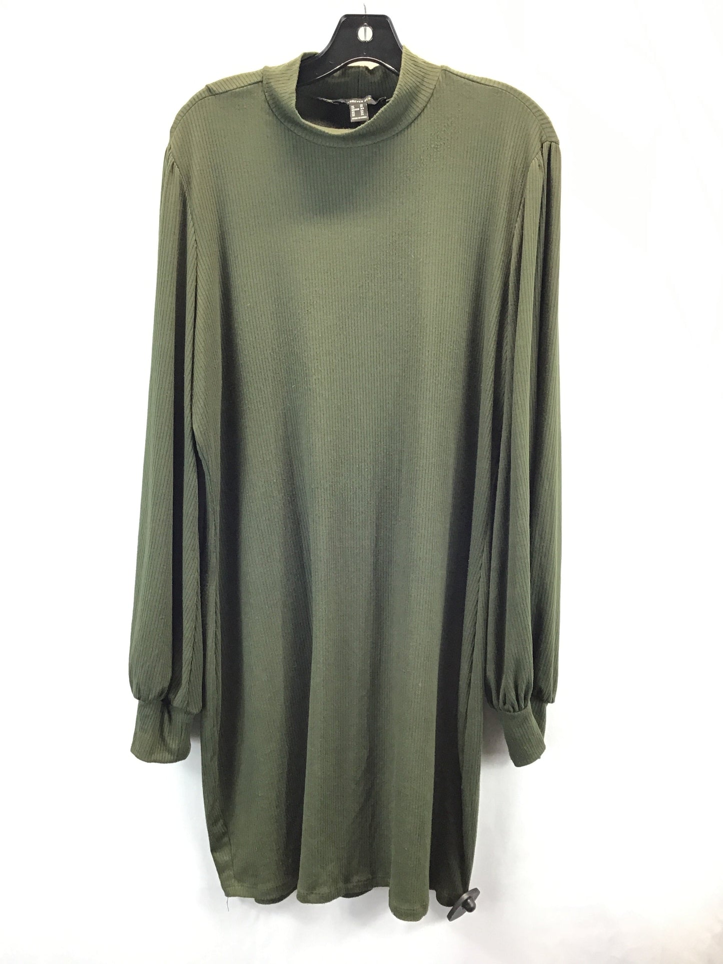 Dress Casual Midi By Forever 21 In Green, Size: 3x