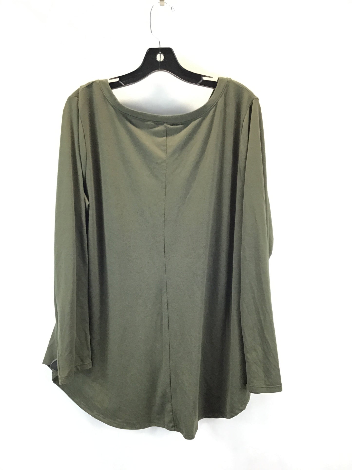 Top Long Sleeve By Zenana Outfitters In Green, Size: 3x