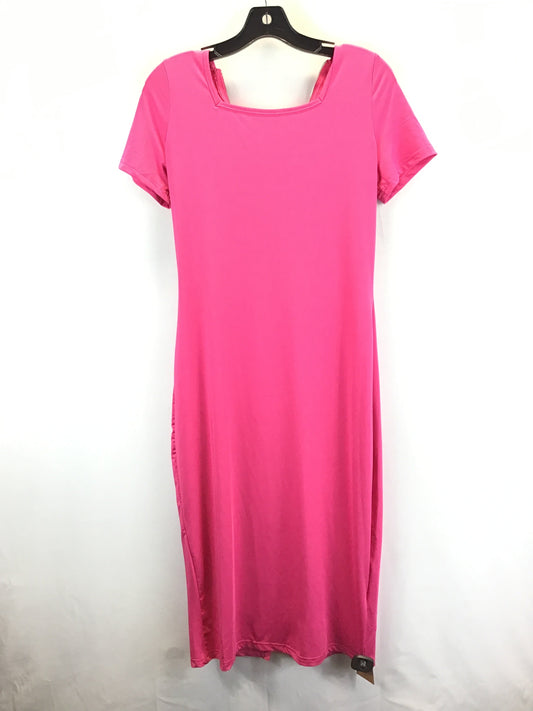 Pink Dress Casual Midi Shein, Size L