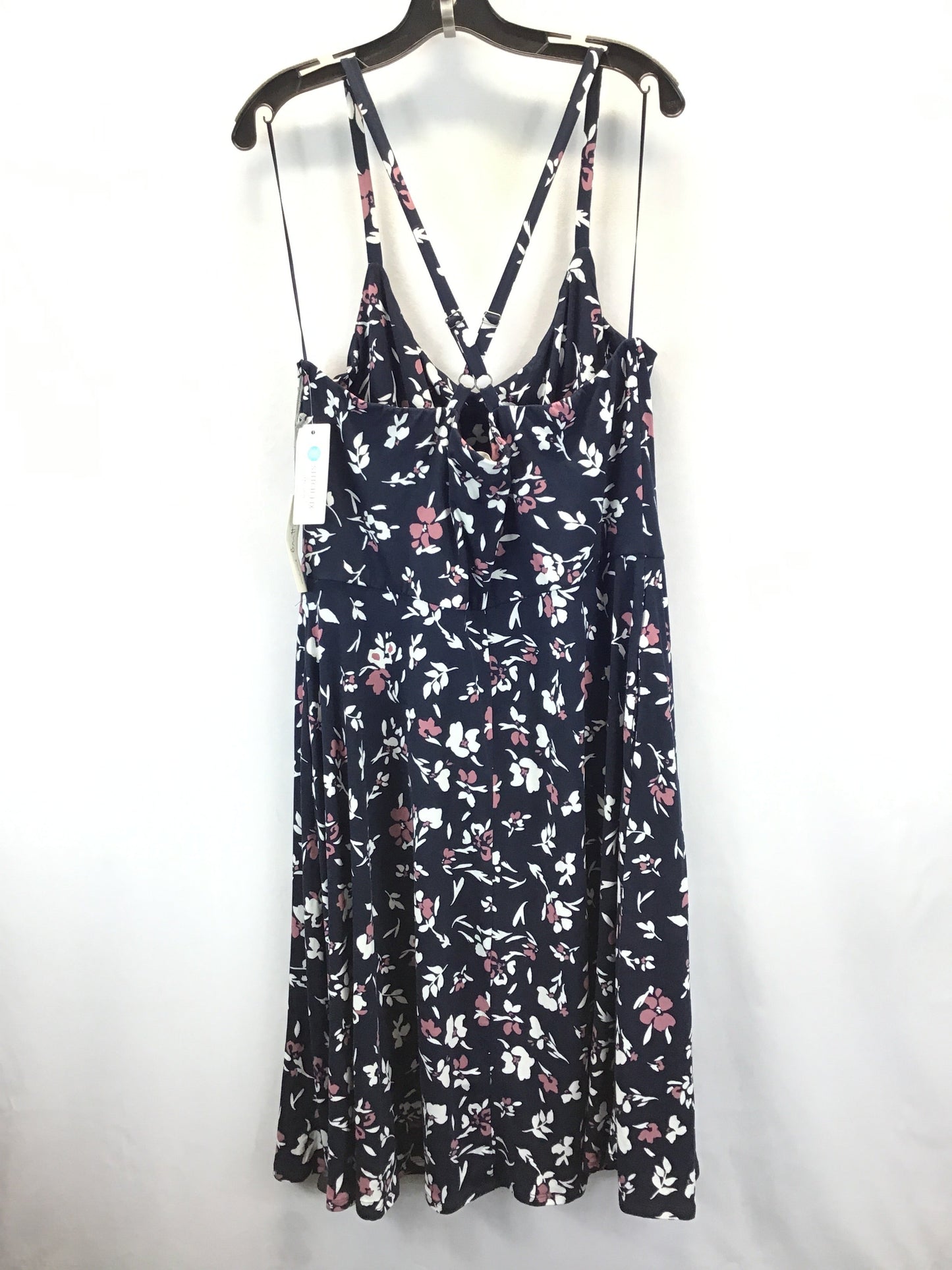 Blue Dress Casual Midi Clothes Mentor, Size 1x