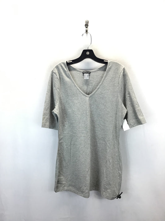 Top 3/4 Sleeve Basic By Venus In Grey, Size: Xl