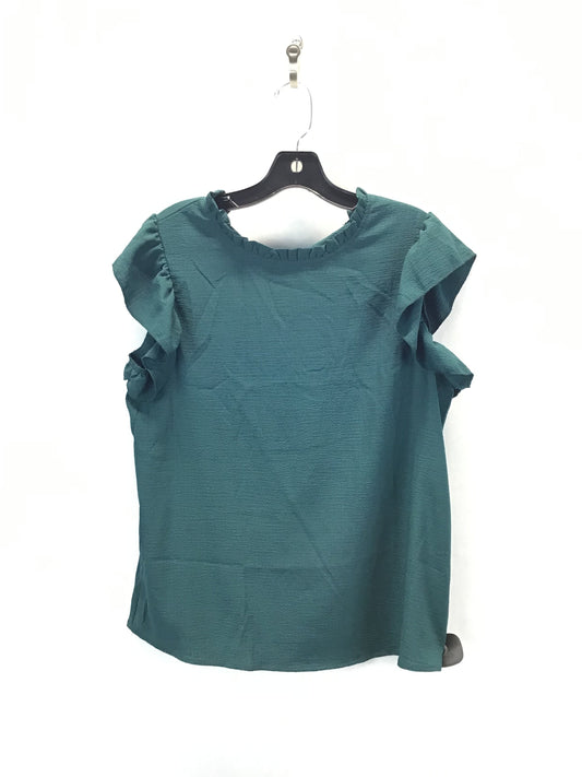 Top Short Sleeve By Shein In Green, Size: L