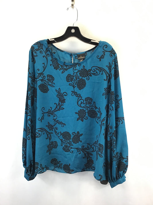 Top Long Sleeve By Worthington In Blue, Size: Xl