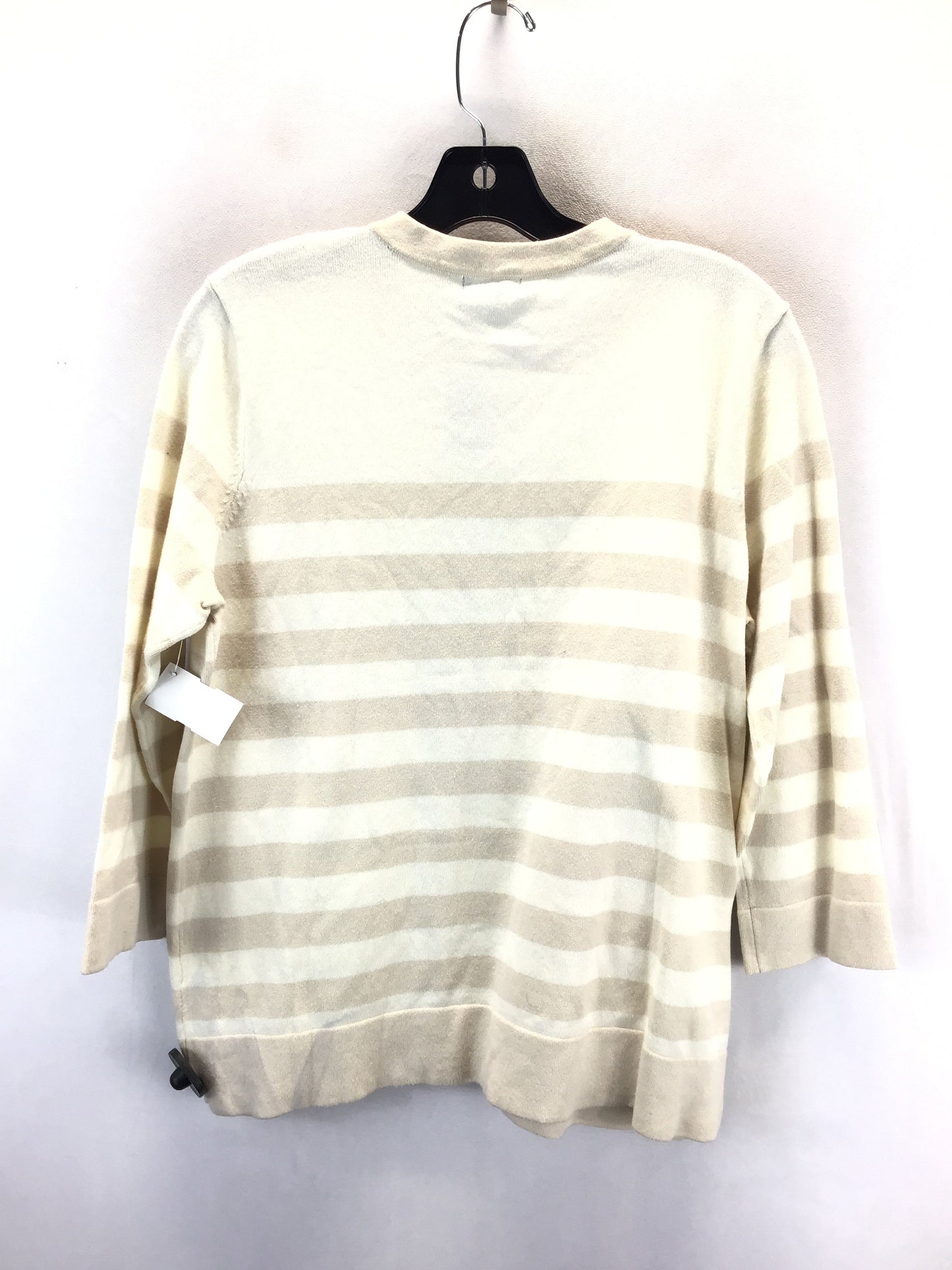 Sweater Cardigan By Eddie Bauer In Cream, Size: Xl