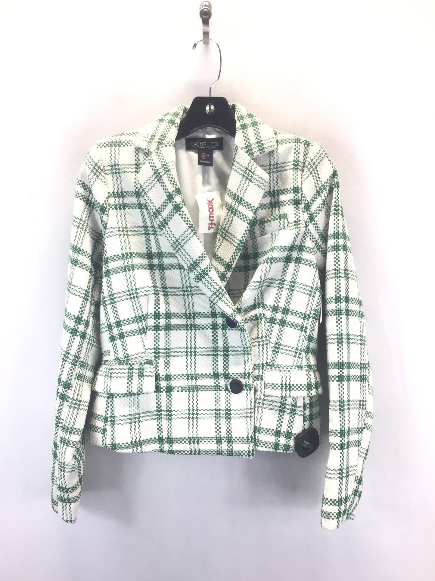 Blazer By Rachel Zoe In Green & White, Size: Xs