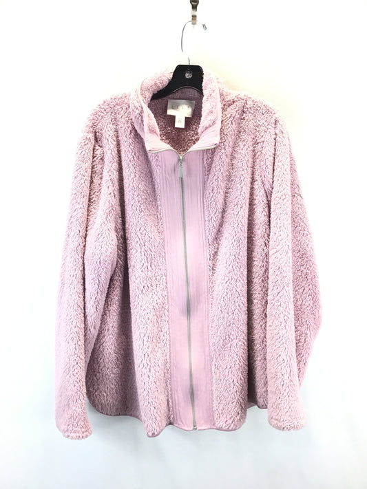 Jacket Faux Fur & Sherpa By Clothes Mentor In Pink, Size: 22