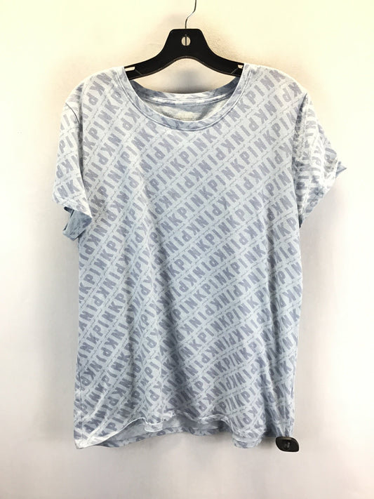 Top Short Sleeve By Pink In Blue, Size: Xl