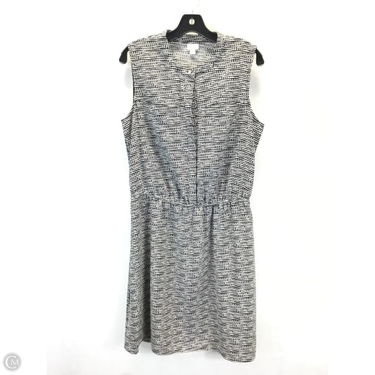 Dress Casual Midi By Merona In Black & White, Size: L