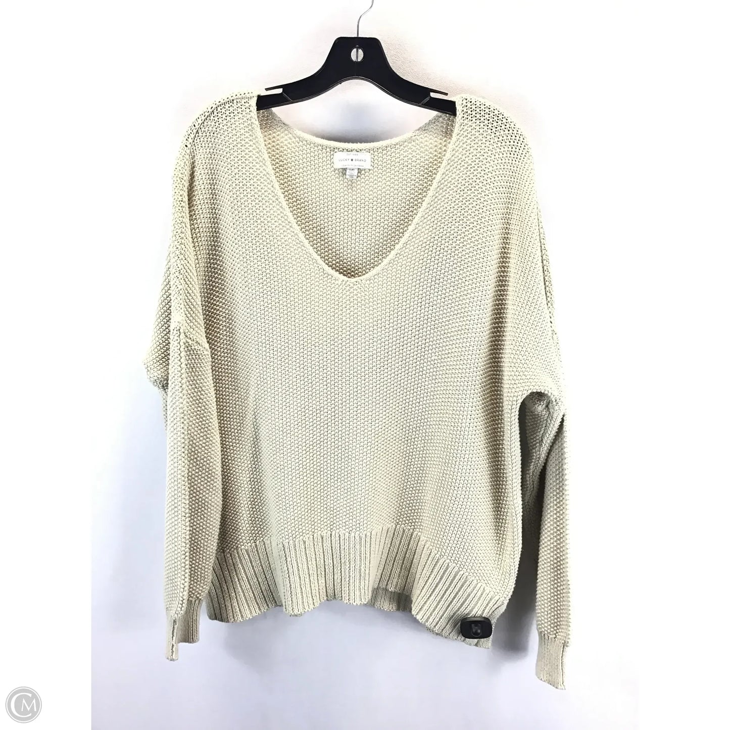 Sweater By Lucky Brand In Tan, Size: L