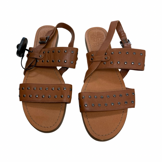 Sandals Flats By Vince Camuto In Brown, Size:8