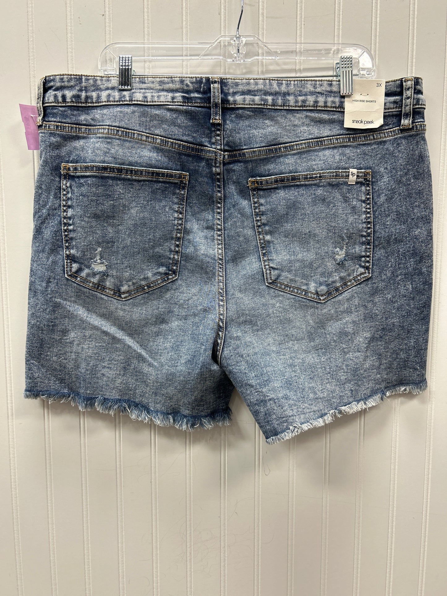 Shorts By Sneak Peek In Blue Denim, Size:3X NWT