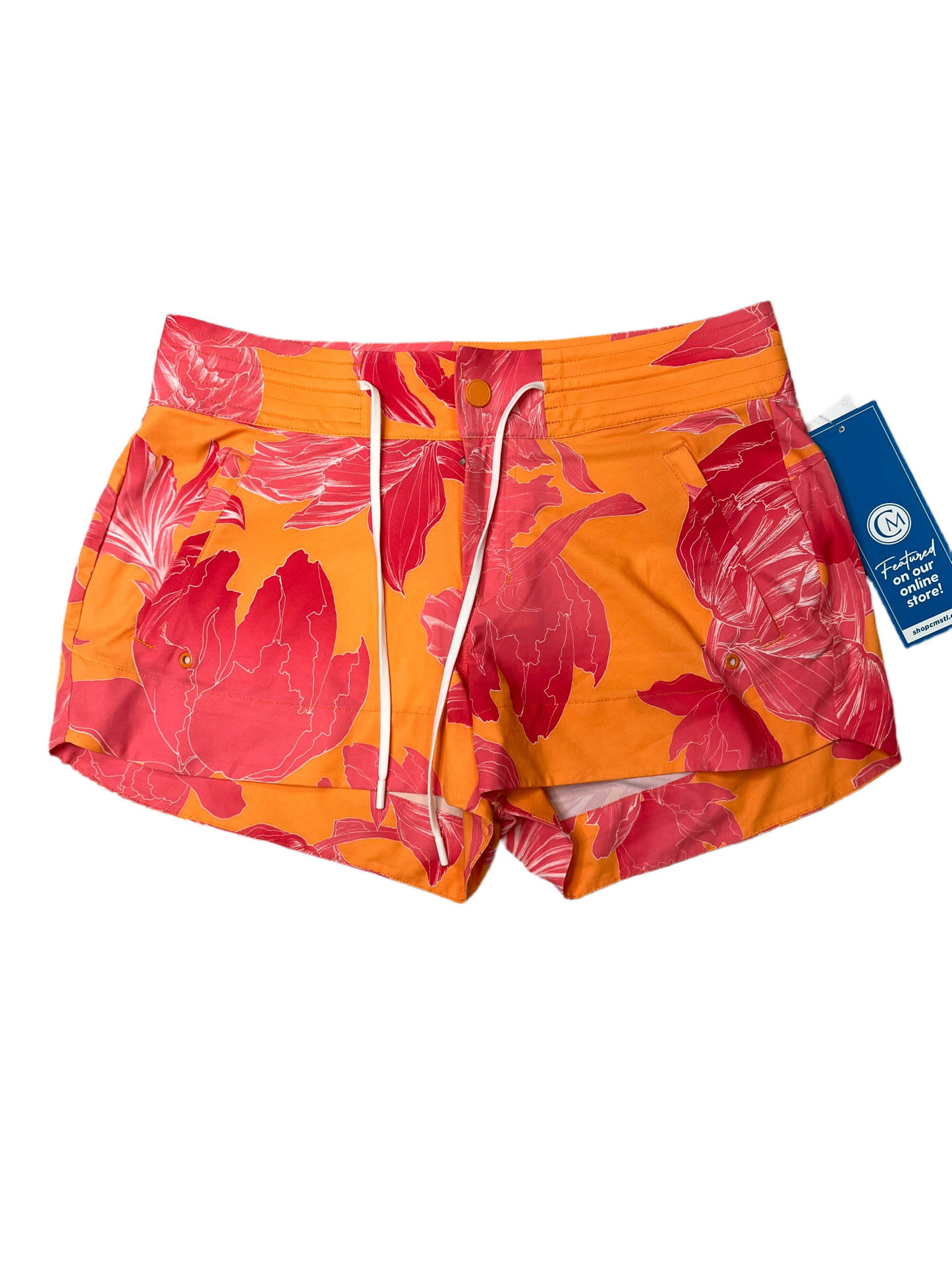 Orange & Pink Athletic Shorts Athleta, Size 4